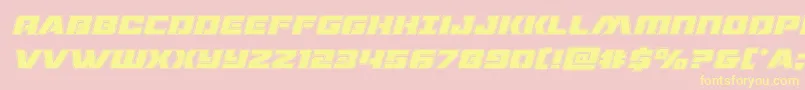 dronetrackeracadital Font – Yellow Fonts on Pink Background