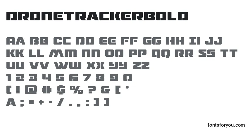 A fonte Dronetrackerbold (125521) – alfabeto, números, caracteres especiais