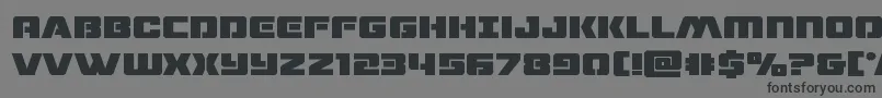フォントdronetrackerbold – 黒い文字の灰色の背景