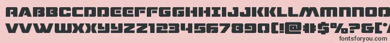 dronetrackerbold Font – Black Fonts on Pink Background