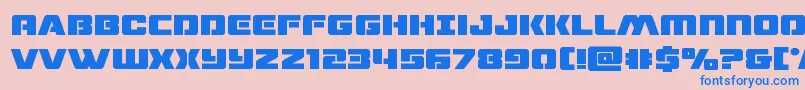 dronetrackerbold Font – Blue Fonts on Pink Background