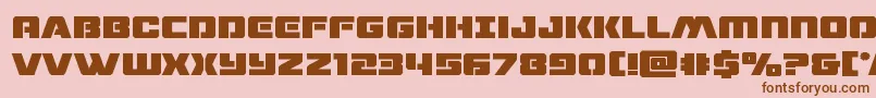 dronetrackerbold Font – Brown Fonts on Pink Background