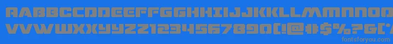 dronetrackerbold Font – Gray Fonts on Blue Background