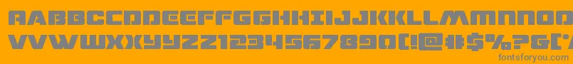 dronetrackerbold Font – Gray Fonts on Orange Background