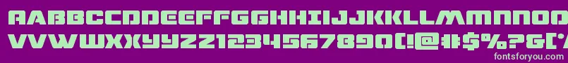 dronetrackerbold Font – Green Fonts on Purple Background