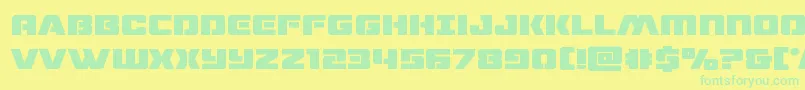 dronetrackerbold Font – Green Fonts on Yellow Background