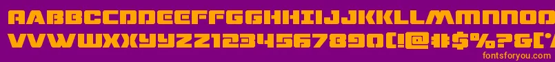 dronetrackerbold Font – Orange Fonts on Purple Background