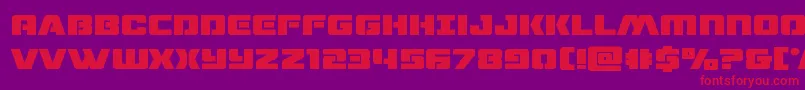 dronetrackerbold Font – Red Fonts on Purple Background