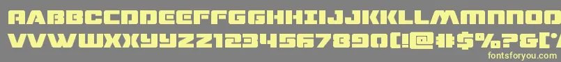 dronetrackerbold Font – Yellow Fonts on Gray Background