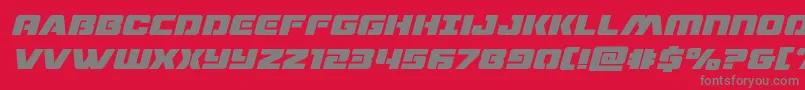 dronetrackerboldital Font – Gray Fonts on Red Background