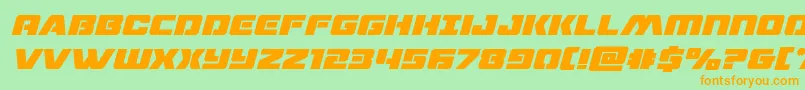 dronetrackerboldital Font – Orange Fonts on Green Background