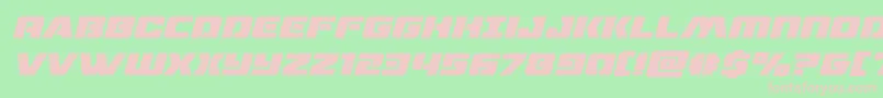 dronetrackerboldital Font – Pink Fonts on Green Background