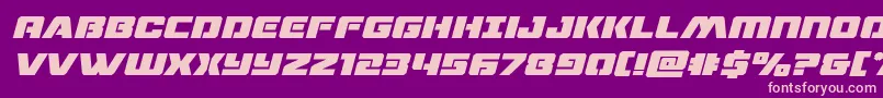 dronetrackerboldital Font – Pink Fonts on Purple Background