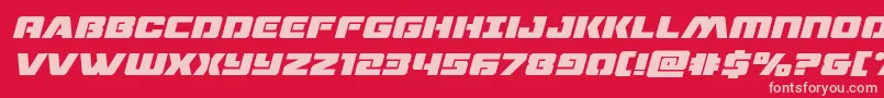 dronetrackerboldital Font – Pink Fonts on Red Background