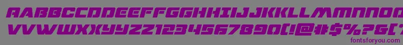 dronetrackerboldital Font – Purple Fonts on Gray Background