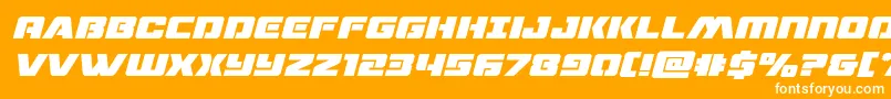 dronetrackerboldital Font – White Fonts on Orange Background