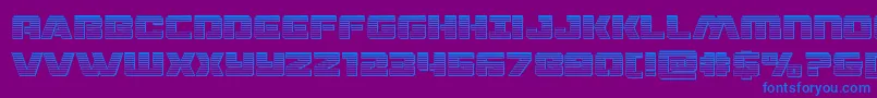 dronetrackerchrome Font – Blue Fonts on Purple Background