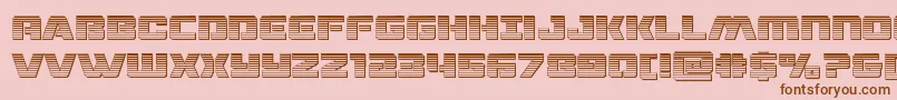 dronetrackerchrome Font – Brown Fonts on Pink Background