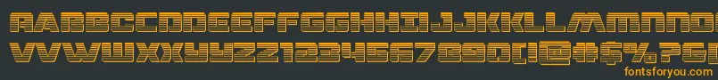 dronetrackerchrome Font – Orange Fonts on Black Background