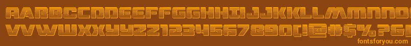 dronetrackerchrome Font – Orange Fonts on Brown Background