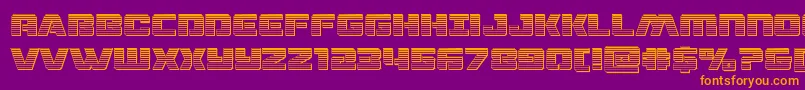 dronetrackerchrome Font – Orange Fonts on Purple Background