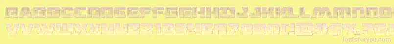 dronetrackerchrome Font – Pink Fonts on Yellow Background