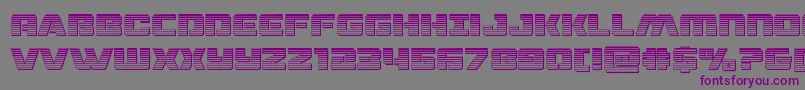 dronetrackerchrome Font – Purple Fonts on Gray Background