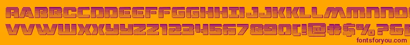 dronetrackerchrome Font – Purple Fonts on Orange Background