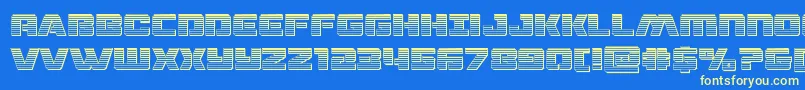 dronetrackerchrome Font – Yellow Fonts on Blue Background