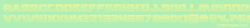 dronetrackerchrome Font – Yellow Fonts on Green Background