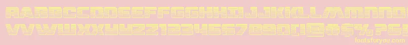 dronetrackerchrome Font – Yellow Fonts on Pink Background