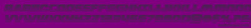 dronetrackerchromeital Font – Black Fonts on Purple Background
