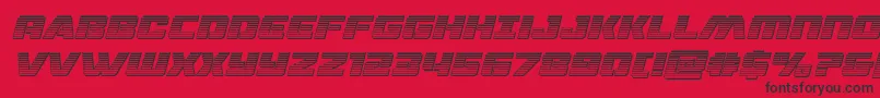 dronetrackerchromeital Font – Black Fonts on Red Background