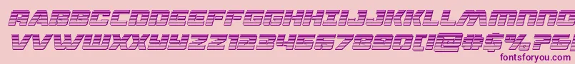 dronetrackerchromeital Font – Purple Fonts on Pink Background