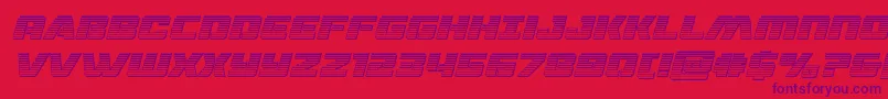 dronetrackerchromeital Font – Purple Fonts on Red Background