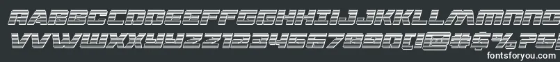 Шрифт dronetrackerchromeital – белые шрифты на чёрном фоне