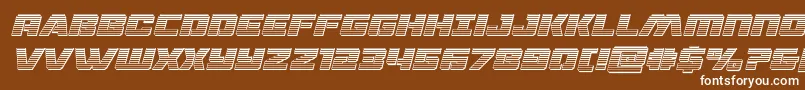 dronetrackerchromeital Font – White Fonts on Brown Background