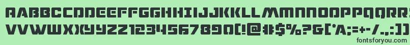 dronetrackercond Font – Black Fonts on Green Background