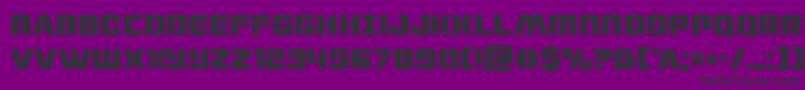 フォントdronetrackercond – 紫の背景に黒い文字