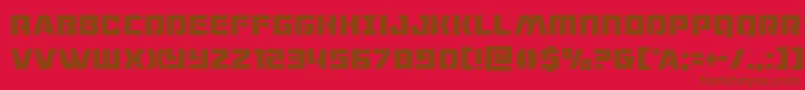 dronetrackercond Font – Brown Fonts on Red Background