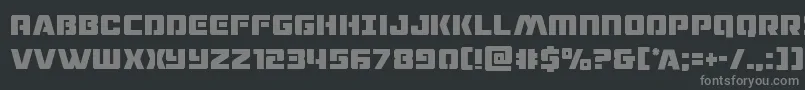 dronetrackercond-fontti – harmaat kirjasimet mustalla taustalla