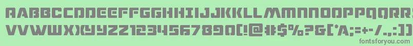 dronetrackercond Font – Gray Fonts on Green Background