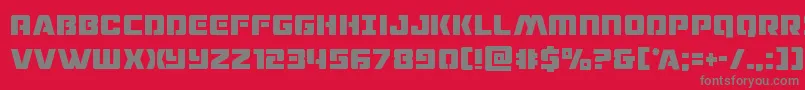 dronetrackercond Font – Gray Fonts on Red Background