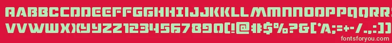 dronetrackercond Font – Green Fonts on Red Background