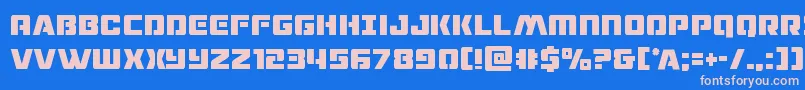 dronetrackercond Font – Pink Fonts on Blue Background