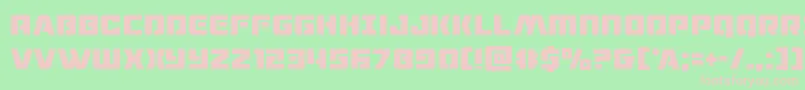 dronetrackercond Font – Pink Fonts on Green Background