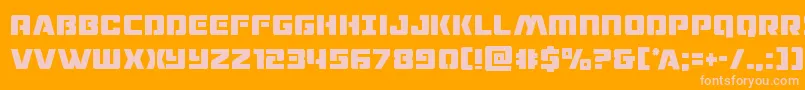 dronetrackercond Font – Pink Fonts on Orange Background