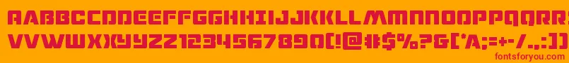 dronetrackercond Font – Red Fonts on Orange Background