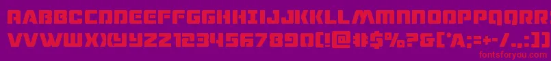 dronetrackercond Font – Red Fonts on Purple Background