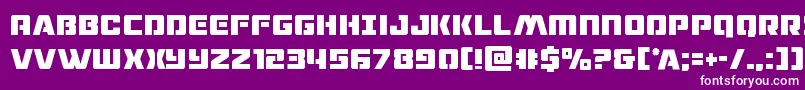 dronetrackercond Font – White Fonts on Purple Background